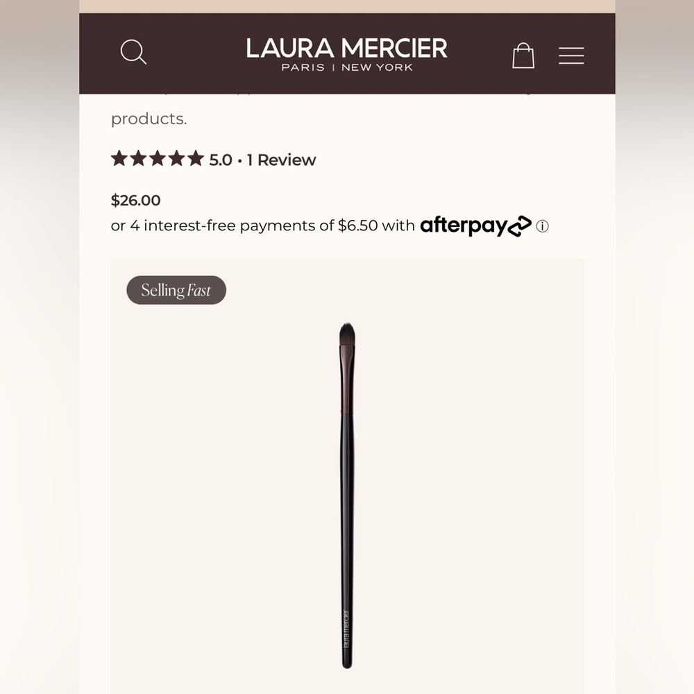 Laura Mercier Crème Eye Detailer Brush NWOT